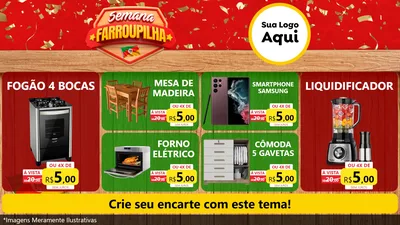 Modelo de TV para TV Horizontal com o tema Semana Farroupilha para Móveis e Eletro