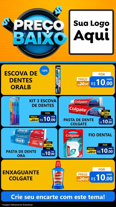 Modelo de TV para TV Vertical com o tema Preço Baixo para Higiene Pessoal