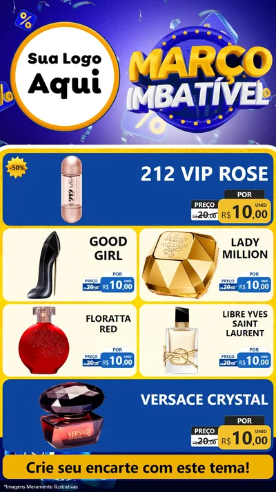 Modelo de TV para TV Vertical com o tema Março Imbatível para Perfumes