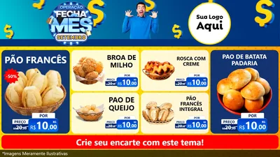Modelo de TV para TV Horizontal com o tema Operação Fecha Mês Setembro para Padaria