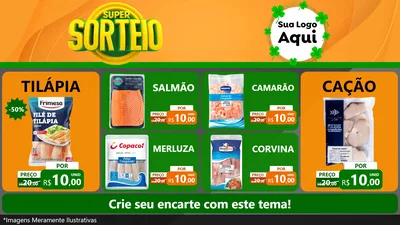 Modelo de TV para TV Horizontal com o tema Super Sorteio para Peixaria