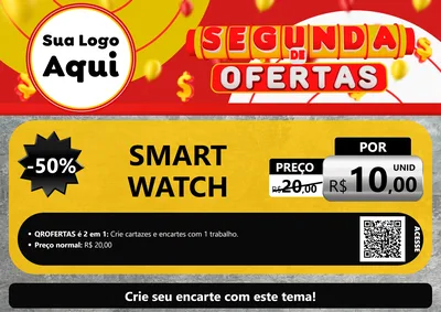 Modelo de Cartaz para Cartaz A4 Horizontal com o tema Segunda de Ofertas para Informática