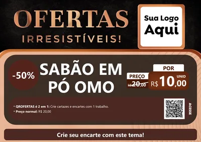 Modelo de Cartaz para Cartaz A4 Horizontal com o tema Ofertas Irresistíveis! para Produtos de Limpeza