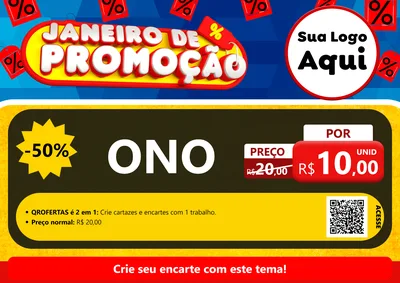 Modelo de Cartaz para Cartaz A4 Horizontal com o tema Janeiro de Promoção para Óticas