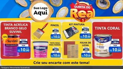 Modelo de TV para TV Horizontal com o tema Quinta do Real para Tintas e Ferramentas