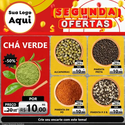 Modelo de Rede Social para Feed Facebook com o tema Segunda de Ofertas para Produtos Naturais