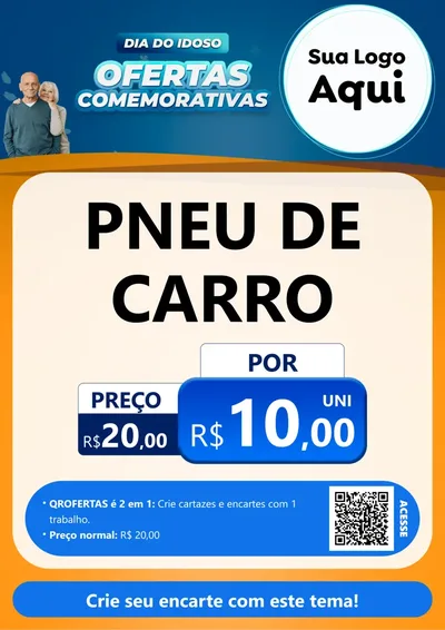 Modelo de Cartaz para Cartaz A4 Vertical com o tema Dia do Idoso