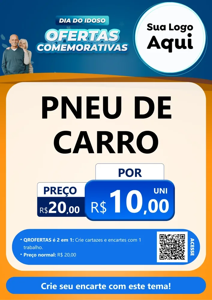 Modelo de Cartaz para Cartaz A4 Vertical com o tema Dia do Idoso para Auto peças