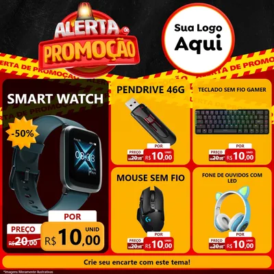 Modelo de Rede Social para Feed Facebook com o tema Alerta de Promoção para Informática