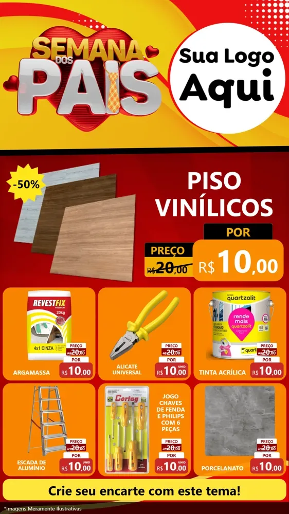 Modelo de Rede Social para Stories com o tema Semana Dos Pais para Material para Construção