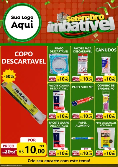 Modelo de Encarte para Encarte A4 Vertical com o tema Setembro Imbatível para Embalagens