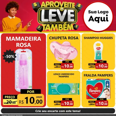 Modelo de Rede Social para Feed Facebook com o tema Aproveite e Leve Também para Bebês