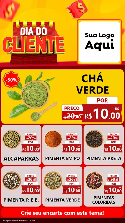 Modelo de Rede Social para Stories com o tema Dia do Cliente para Produtos Naturais