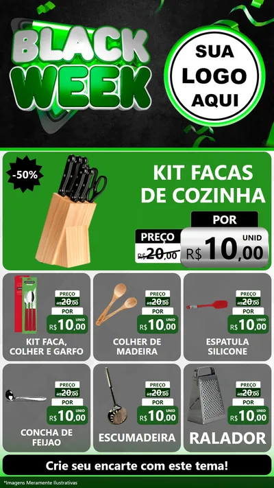 Modelo de Rede Social para Stories com o tema Black Week para Utilidades Domésticas