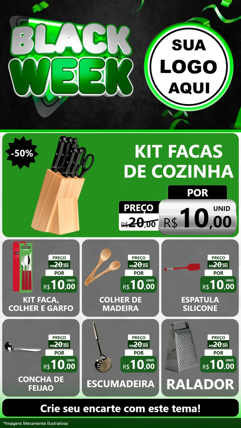 Modelo de Rede Social para Stories com o tema Black Week para Utilidades Domésticas