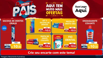 Modelo de TV para TV Horizontal com o tema Dia dos Pais para Higiene Pessoal