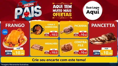 Modelo de TV para TV Horizontal com o tema Dia dos Pais para Assados