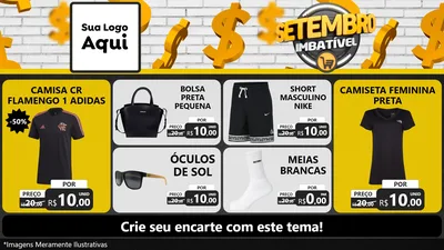 Modelo de TV para TV Horizontal com o tema Setembro Imbatível para Roupas e acessórios