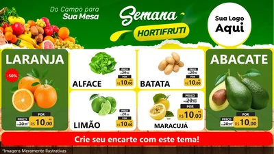 Modelo de TV para TV Horizontal com o tema Semana hortifruti para Hortifrúti