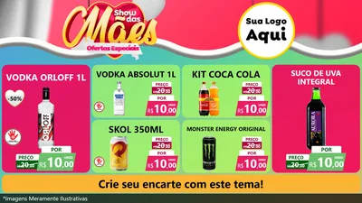 Modelo de TV para TV Horizontal com o tema Show das Mães - Ofertas Especiais para Distribuidora de bebidas