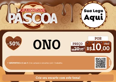 Modelo de Cartaz para Cartaz A4 Horizontal com o tema Ofertas de Páscoa para Óticas