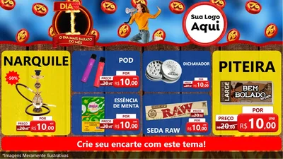 Modelo de TV para TV Horizontal com o tema Dia I - O Dia Mais Barato Do Mês para Tabacaria