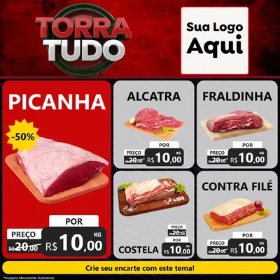 Modelo de Rede Social para Feed Facebook com o tema Torra Tudo para Açougue