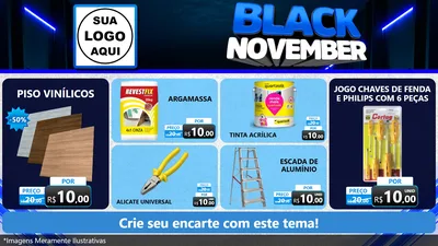 Modelo de TV para TV Horizontal com o tema Black November para Material para Construção