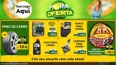 Modelo de TV para TV Horizontal com o tema Hora da Oferta para Auto peças