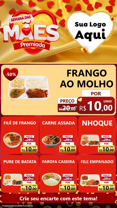 Modelo de Rede Social para Stories com o tema Semana das Mães Premiada para Restaurante