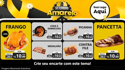 Modelo de TV para TV Horizontal com o tema Setembro Amarelo para Assados