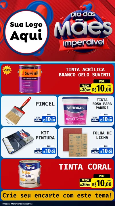 Modelo de TV para TV Vertical com o tema Dia Das Mães Imperdível para Tintas e Ferramentas