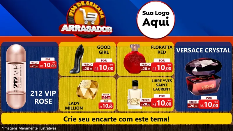 Modelo de TV para TV Horizontal com o tema Fim De Semana Arrasador para Perfumes