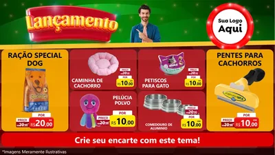 Modelo de TV para TV Horizontal com o tema Lançamento para Pet Shop