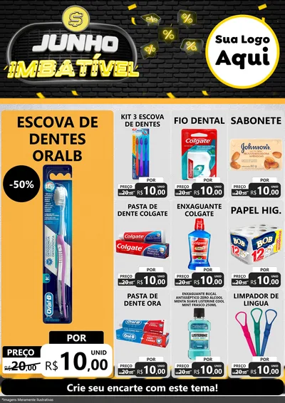 Modelo de Encarte para Encarte A4 Vertical com o tema Junho Imbatível para Higiene Pessoal
