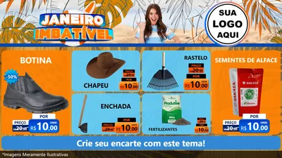 Modelo de TV para TV Horizontal com o tema Janeiro Imbatível para Agropecuária