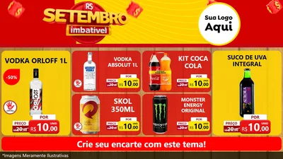 Modelo de TV para TV Horizontal com o tema Setembro Imbatível para Distribuidora de bebidas