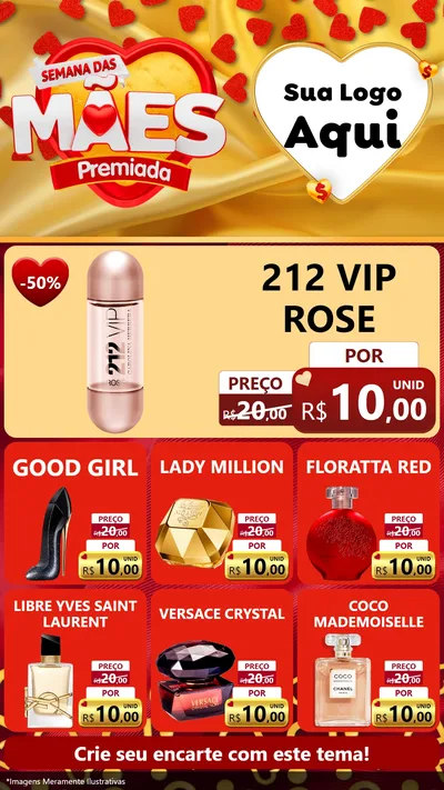 Modelo de Rede Social para Stories com o tema Semana das Mães Premiada para Perfumes