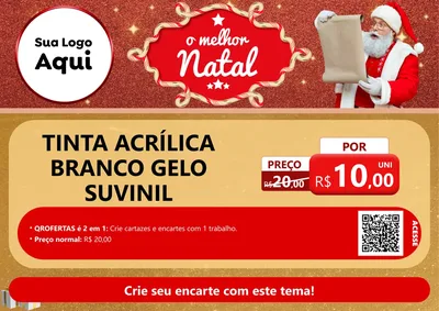 Modelo de Cartaz para Cartaz A4 Horizontal com o tema O Melhor Natal para Tintas e Ferramentas