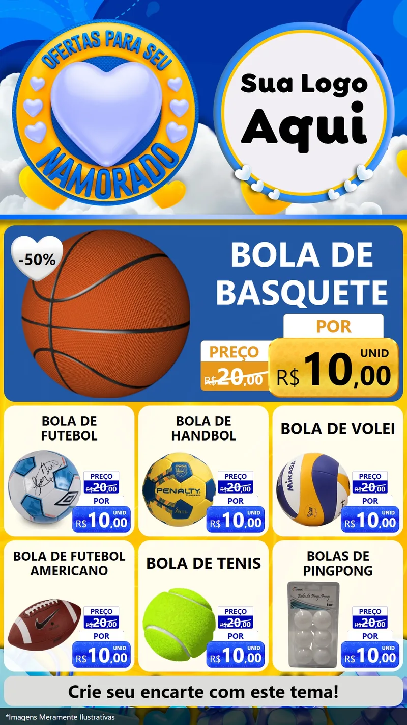 Modelo de Rede Social para Stories com o tema Ofertas Para Seu Namorado para Artigos Esportivos