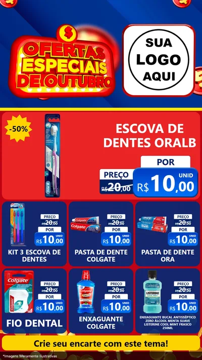 Modelo de Rede Social para Stories com o tema Ofertas Especiais de Outubro para Higiene Pessoal