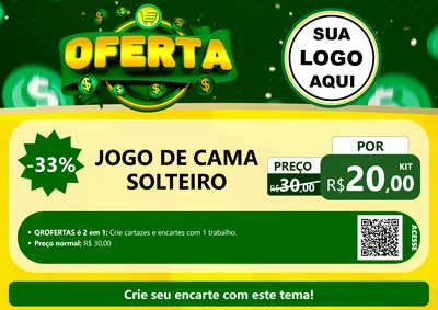 Modelo de Cartaz para Cartaz A4 Horizontal com o tema Oferta para Cama, Mesa e Banho