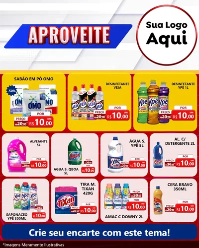 Modelo de Rede Social para Feed Instagram com o tema Aproveite para Produtos de Limpeza