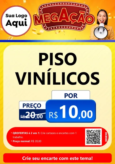 Modelo de Cartaz para Cartaz A4 Vertical com o tema Mega Ação para Material para Construção