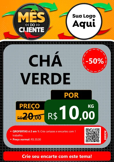 Modelo de Cartaz para Cartaz A4 Vertical com o tema Mês do Cliente para Produtos Naturais