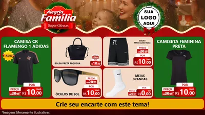 Modelo de TV para TV Horizontal com o tema Alegria Em Família - Super Ofertas para Roupas e acessórios