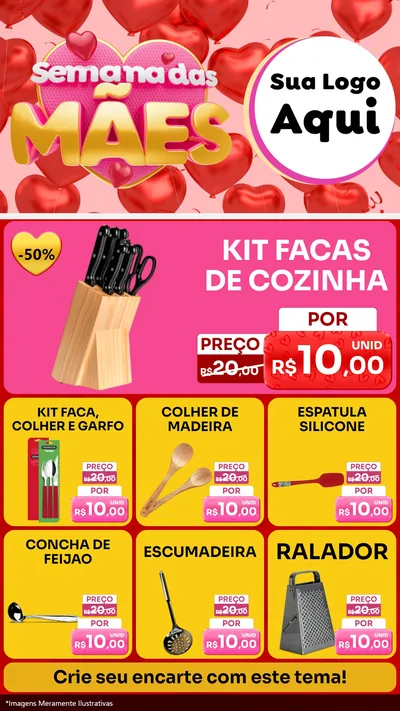 Modelo de Rede Social para Stories com o tema Semana Das Mães para Utilidades Domésticas