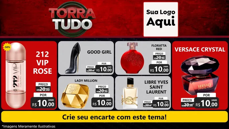 Modelo de TV para TV Horizontal com o tema Torra Tudo para Perfumes