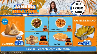 Modelo de TV para TV Horizontal com o tema Janeiro Imbatível para Salgadaria