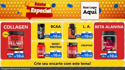 Modelo de TV para TV Horizontal com o tema Sexta Mais Especial para Suplementos alimentares